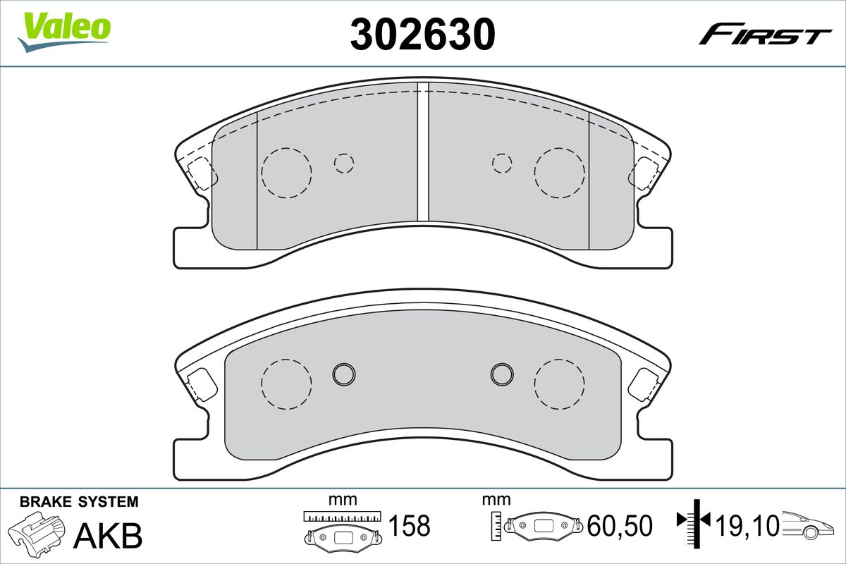 VALEO Fékbetét, mind 302630_VALEO